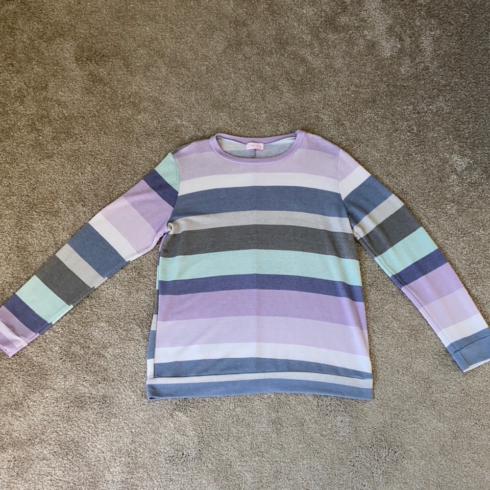 Pink Lily Striped Top